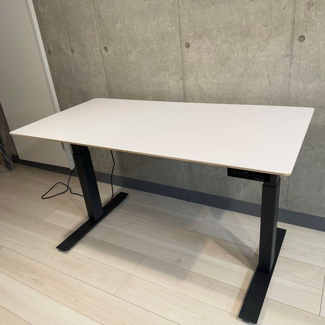 電動昇降デスク「FeEL」ホワイトメラミン 1400タイプ