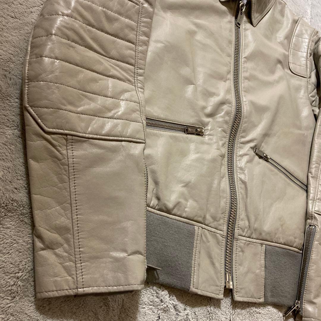 美品　UNDERCOVERISM パデッドレザージャケット　H4202-1