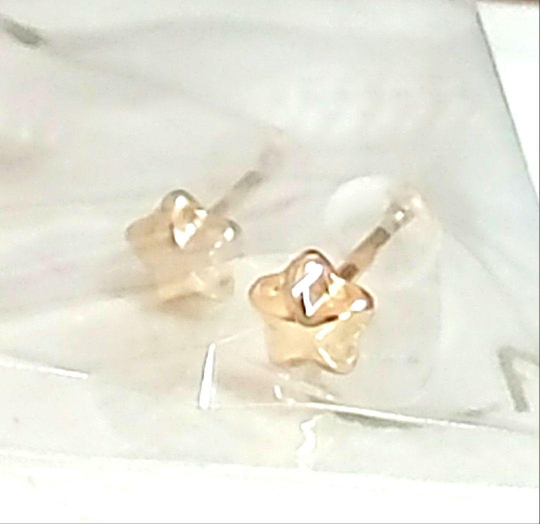 タイムセール新品未開封☆CaratキャラットK18星ピアス5㎜軸太0.9㎜ポスト