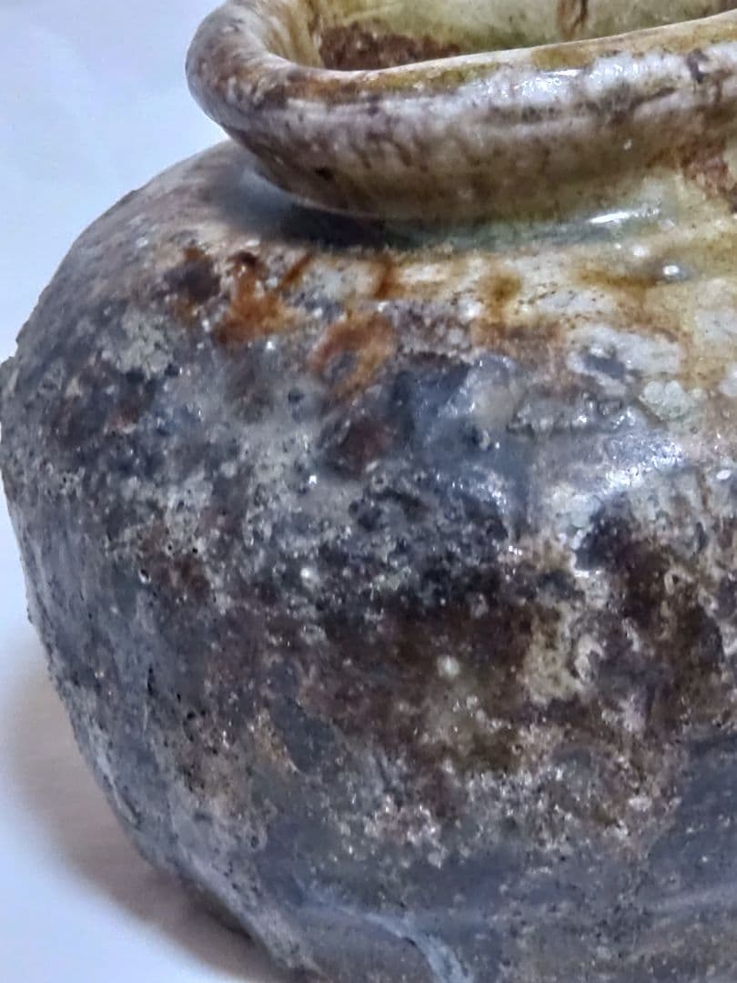 古美術　蹲型の掛け花入　置き物