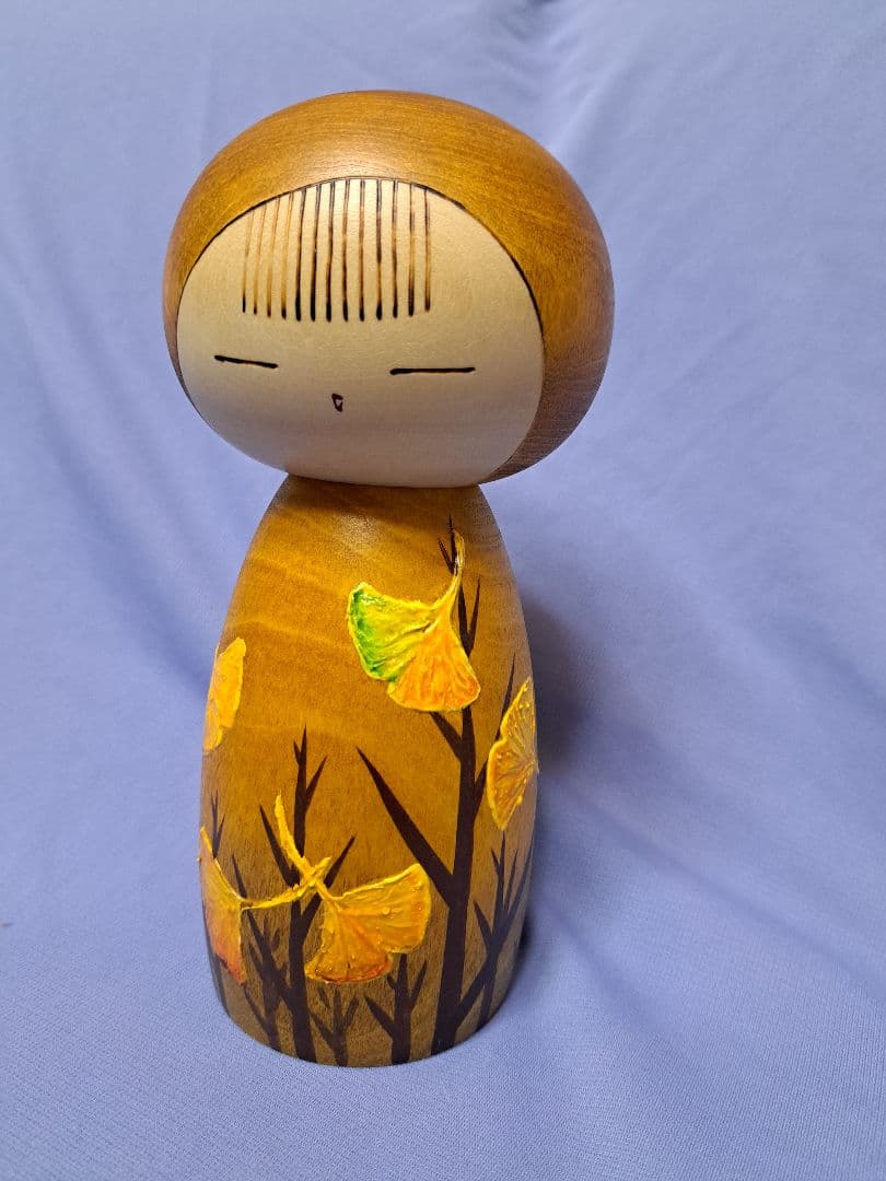 渡辺雄二/秋色　関口としお作/笑顔　里の子/千栄作　創作こけし　3点セット