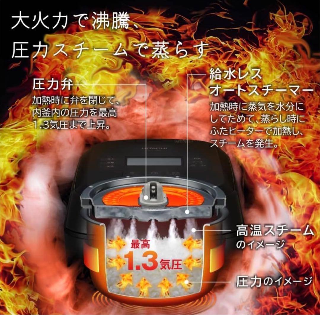 ピットブル　HITACHI RZ-V100JM 炊飯器　25年製
