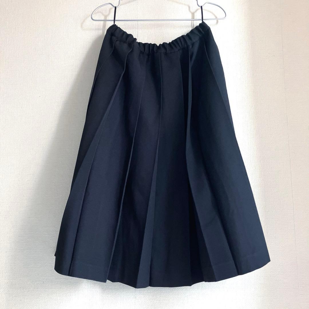 【美品】COMMEdesGARCONS 膝丈　プリーツスカート　XS ブラック