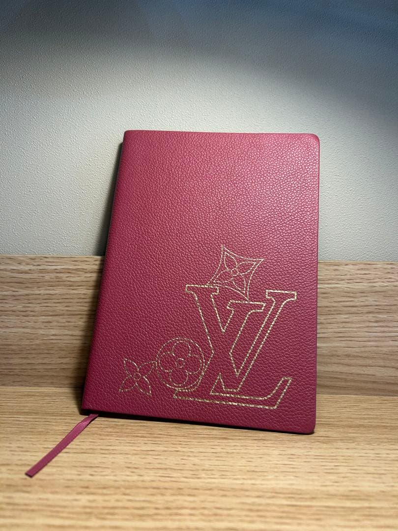 Louis Vuitton バーガンディ レザー ノート