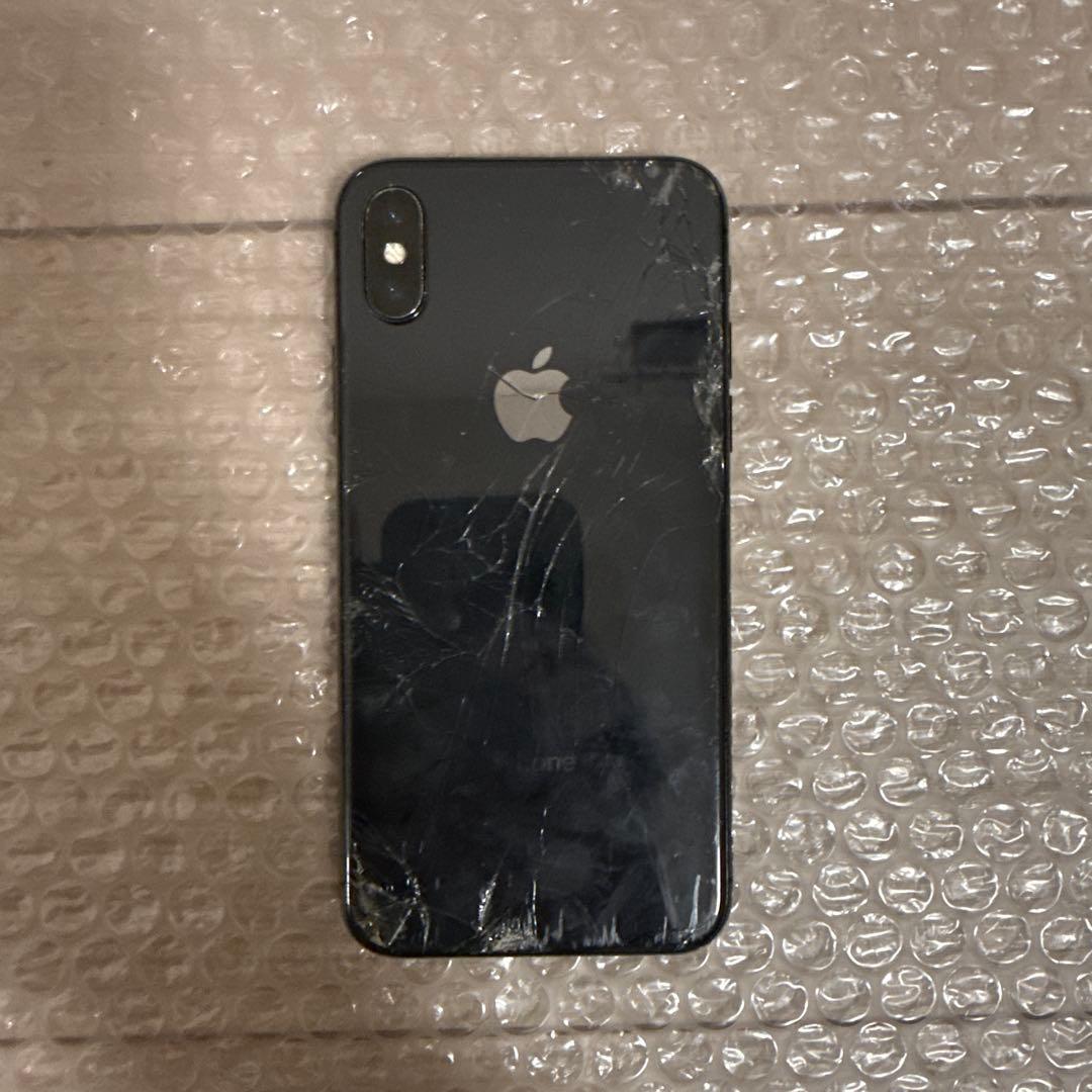 【背面割れあり】iPhoneX 256GB
