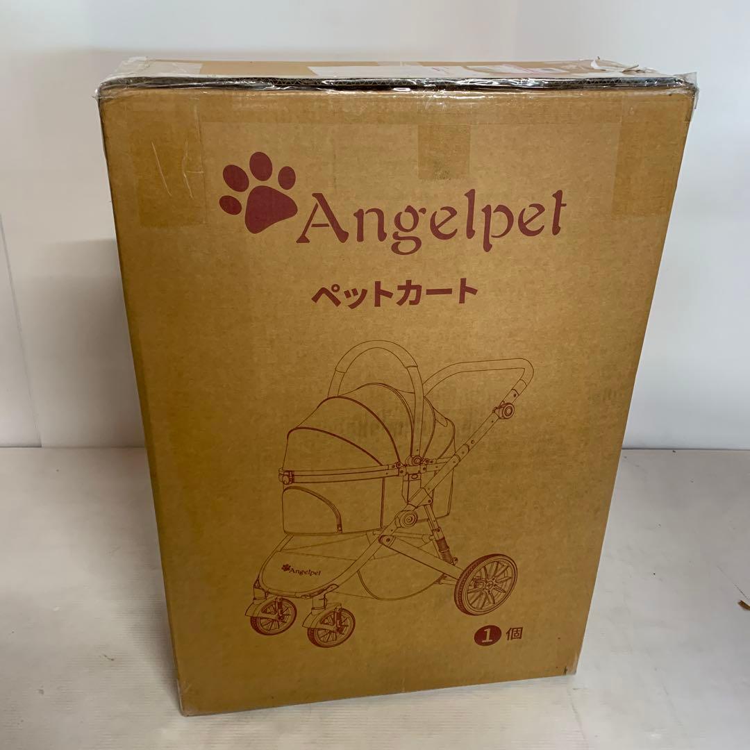 Angelpet ペットカート 分離型 犬用 バギー いぬ用 4輪 ブラック