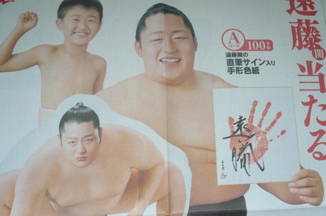 なんと３点！貴重！遠藤関 永谷園 新聞広告 切り抜き 大相撲 2014年他