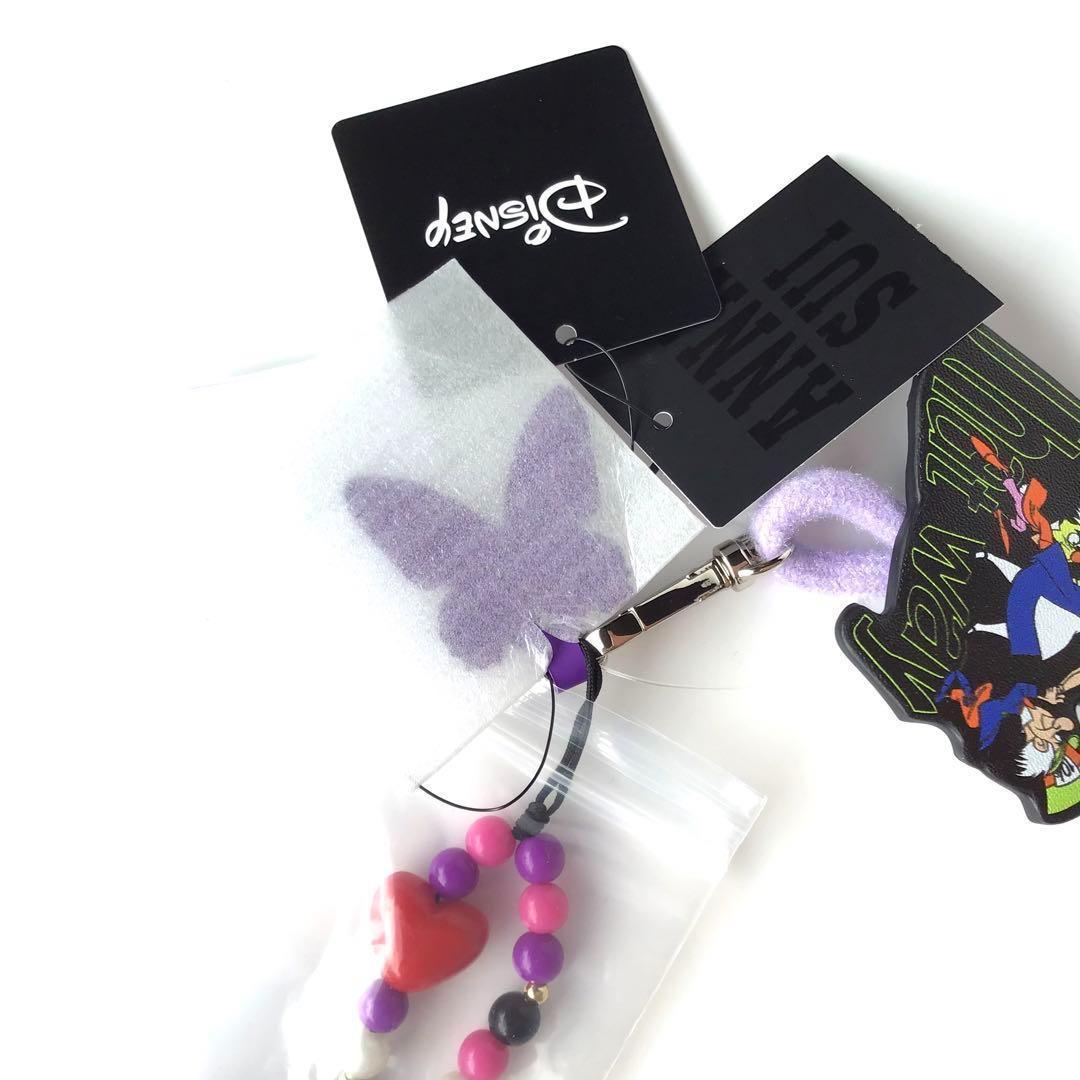 【新品】アナスイ✨アリス スマホストラップ Disney コラボ パープル