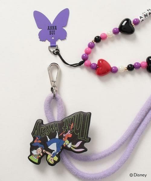 【新品】アナスイ✨アリス スマホストラップ Disney コラボ パープル