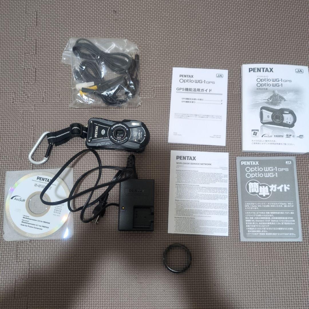 【防水カメラ】PENTAX Optio WG-1 GPS ブラック×グレー
