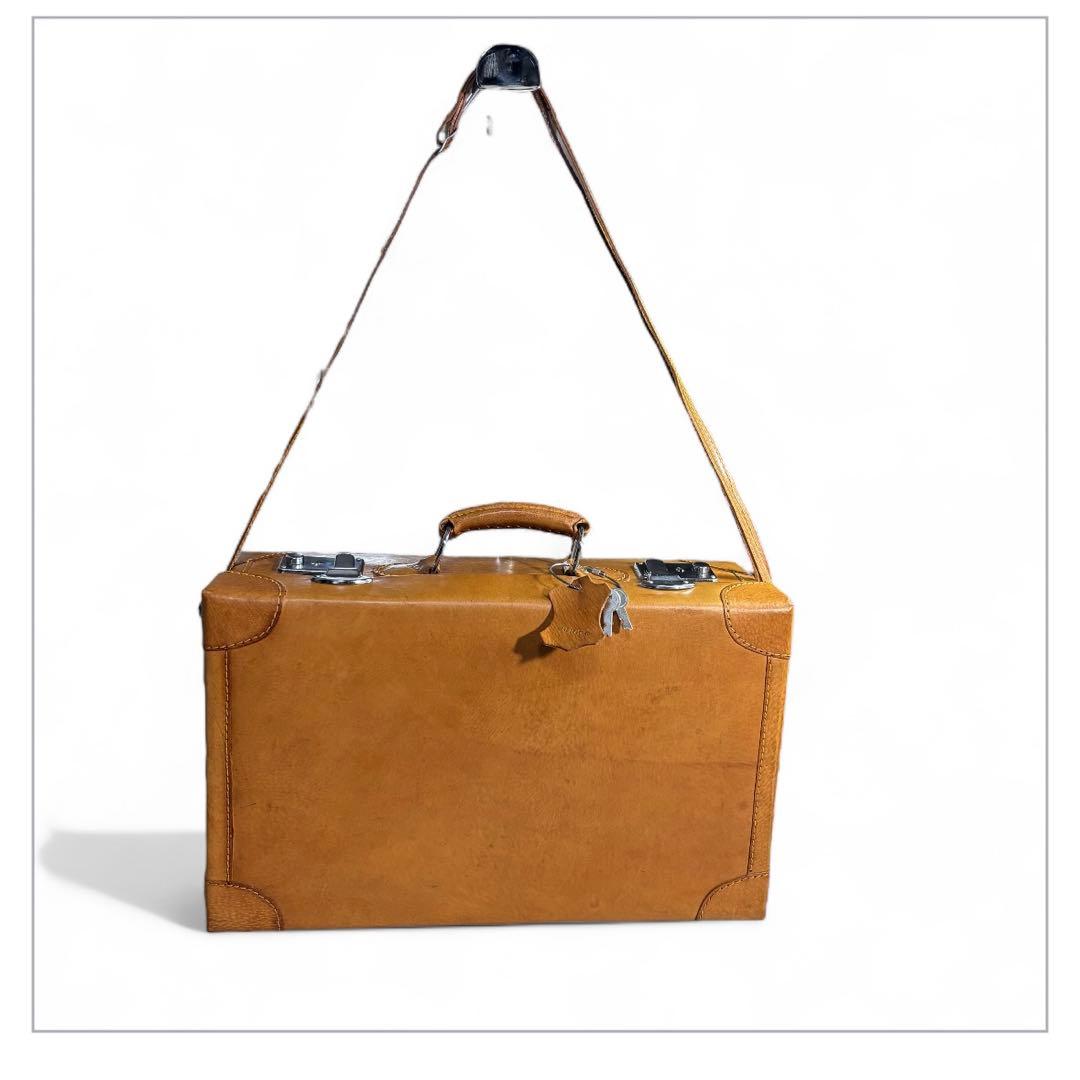 希少 アンティーク トランクケース 革製 鞄 小さいかばん 手持ち ミニトランク