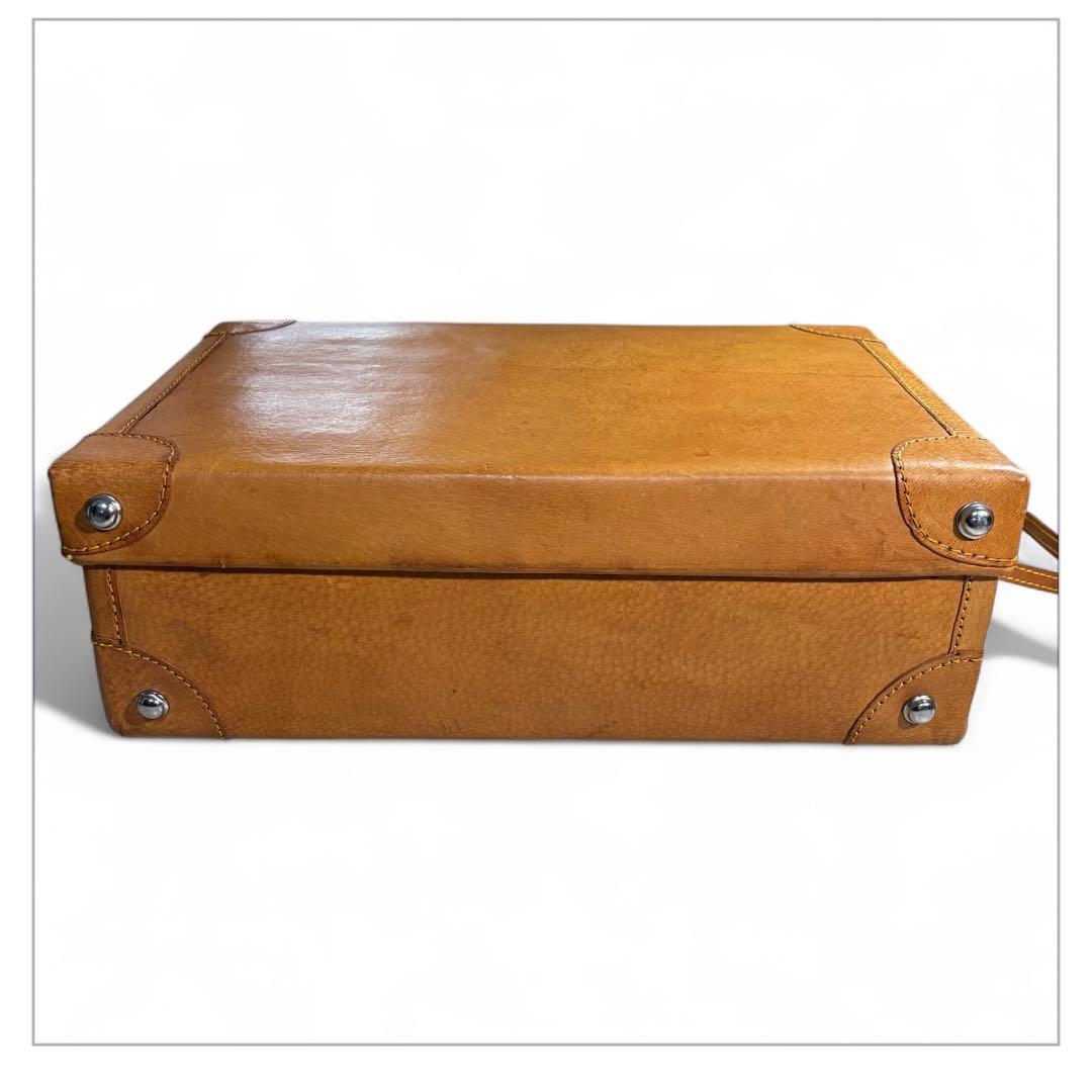 希少 アンティーク トランクケース 革製 鞄 小さいかばん 手持ち ミニトランク