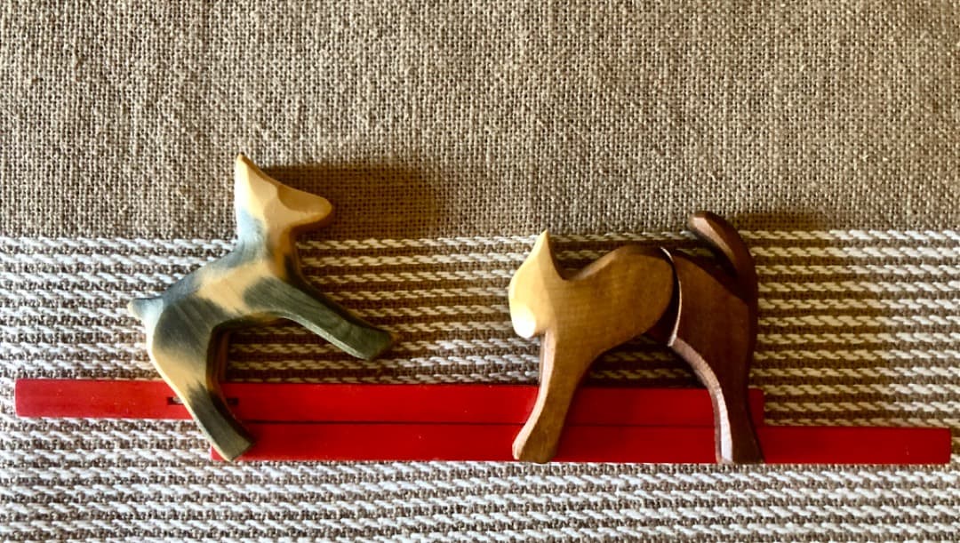 ドイツ製　デコア　犬とねこの対決？　廃盤