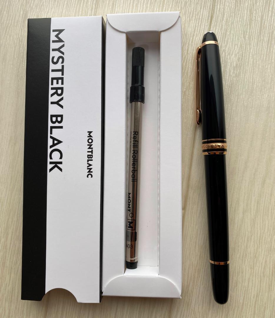 現行品 新品同様 モンブラン ローズゴールド 163 キャップ式 ローラーボール