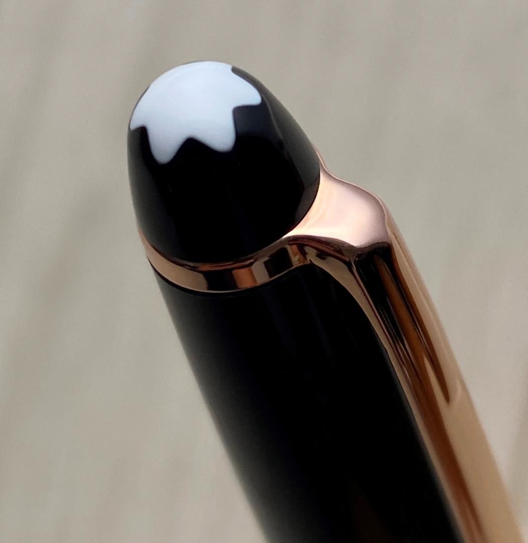 現行品 新品同様 モンブラン ローズゴールド 163 キャップ式 ローラーボール