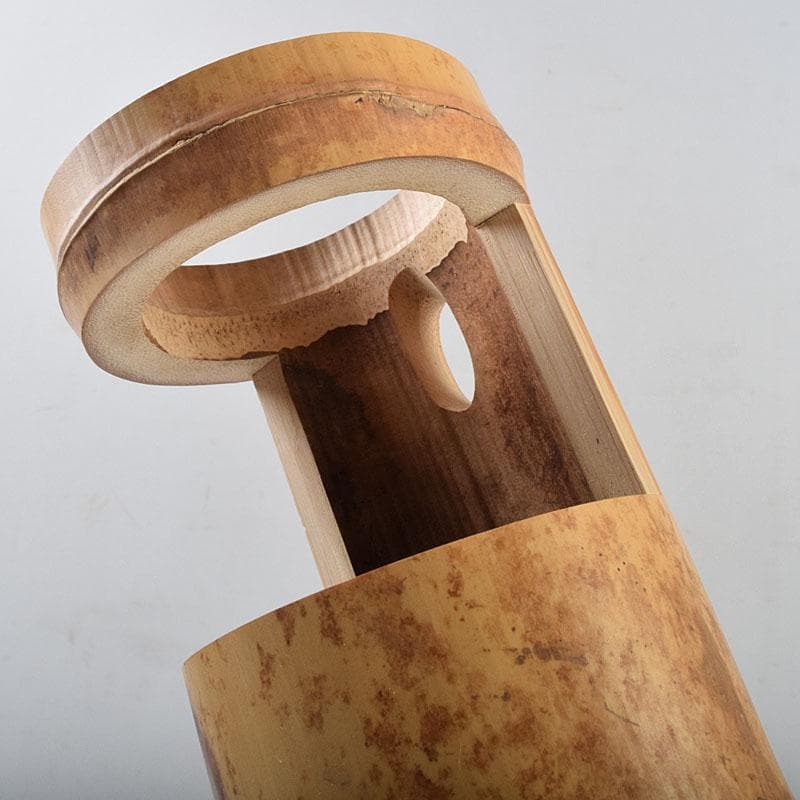 茶道具　影林宗篤作　花入　銘「千年翠」　紫野　小林太玄極め箱　V　R9481