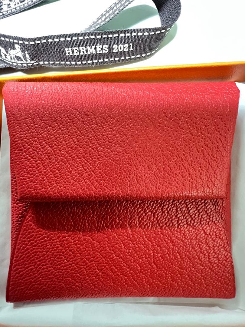 ほぼ未使用 保管品エルメス バスティア ケース レザー レディース 箱付