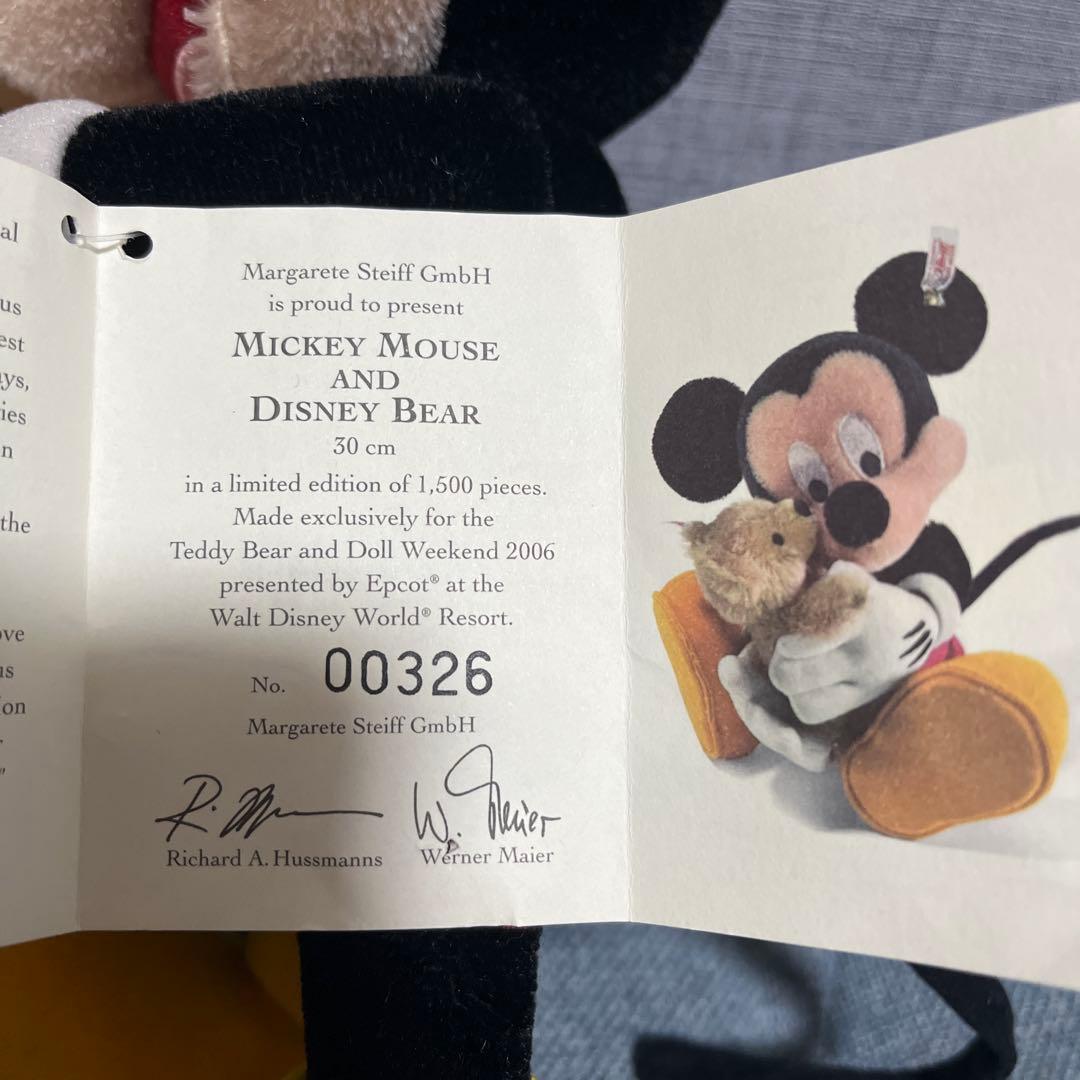 シュタイフミッキー ウォルドディズニーワールド テディベア&ドールウィークエンド