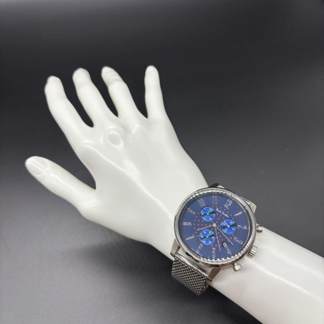 極美品 Paul Smith ポールスミス クロノグラフ 腕時計 メンズ