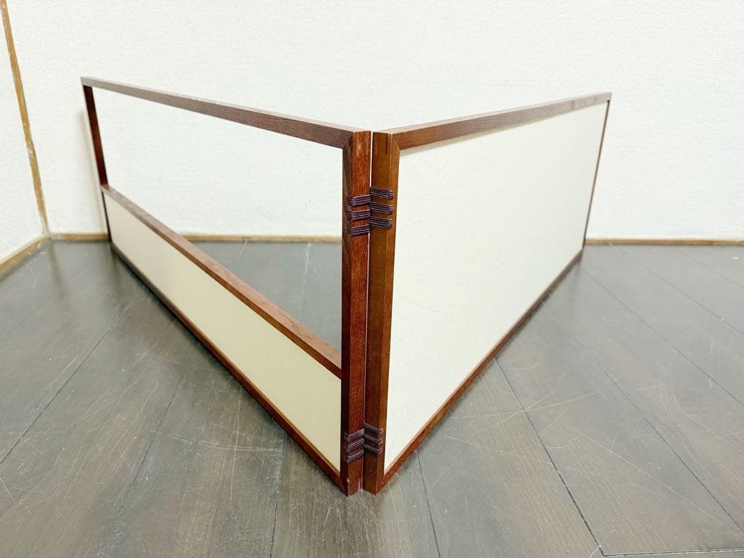 未使用 茶道具 堀内宗完作 片面 こまつふき縁 アジロ 腰風炉先屏風 板書付共箱