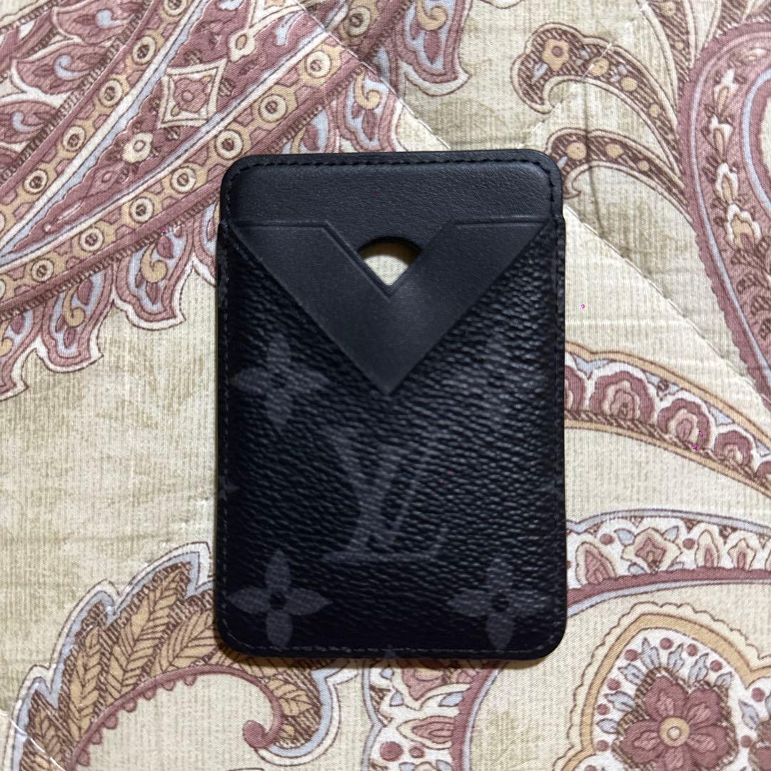 Louis Vuitton ブラック レザー カードケース