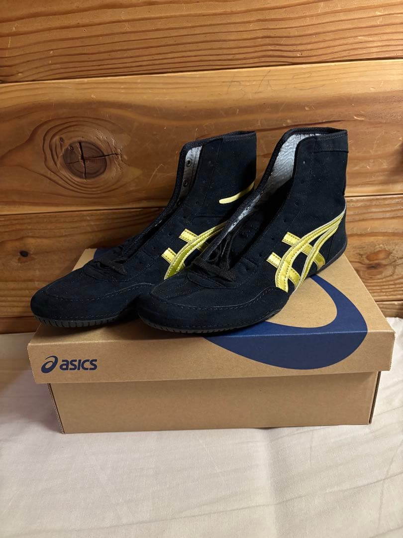アシックス　レスリングシューズ　イージーオーダー　黒金