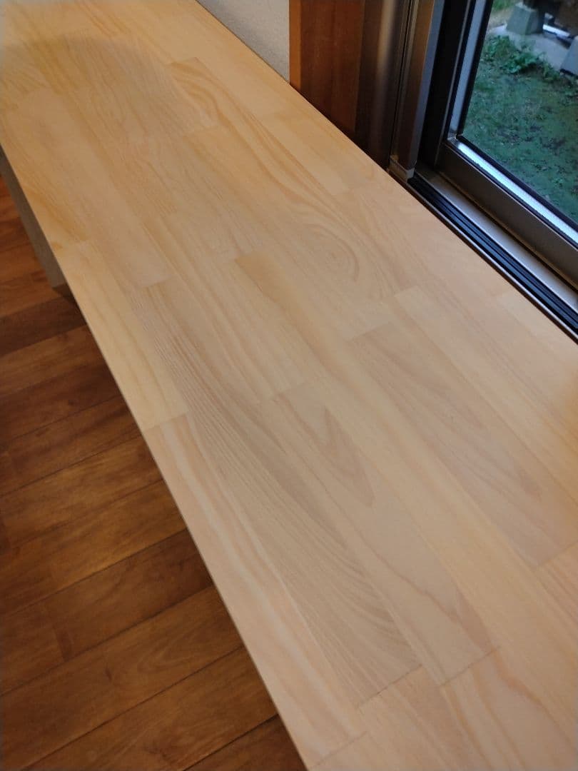 木材　ハンドメイド　コの字　サイドテーブル　机　カウンター　プランター棚シェルフ