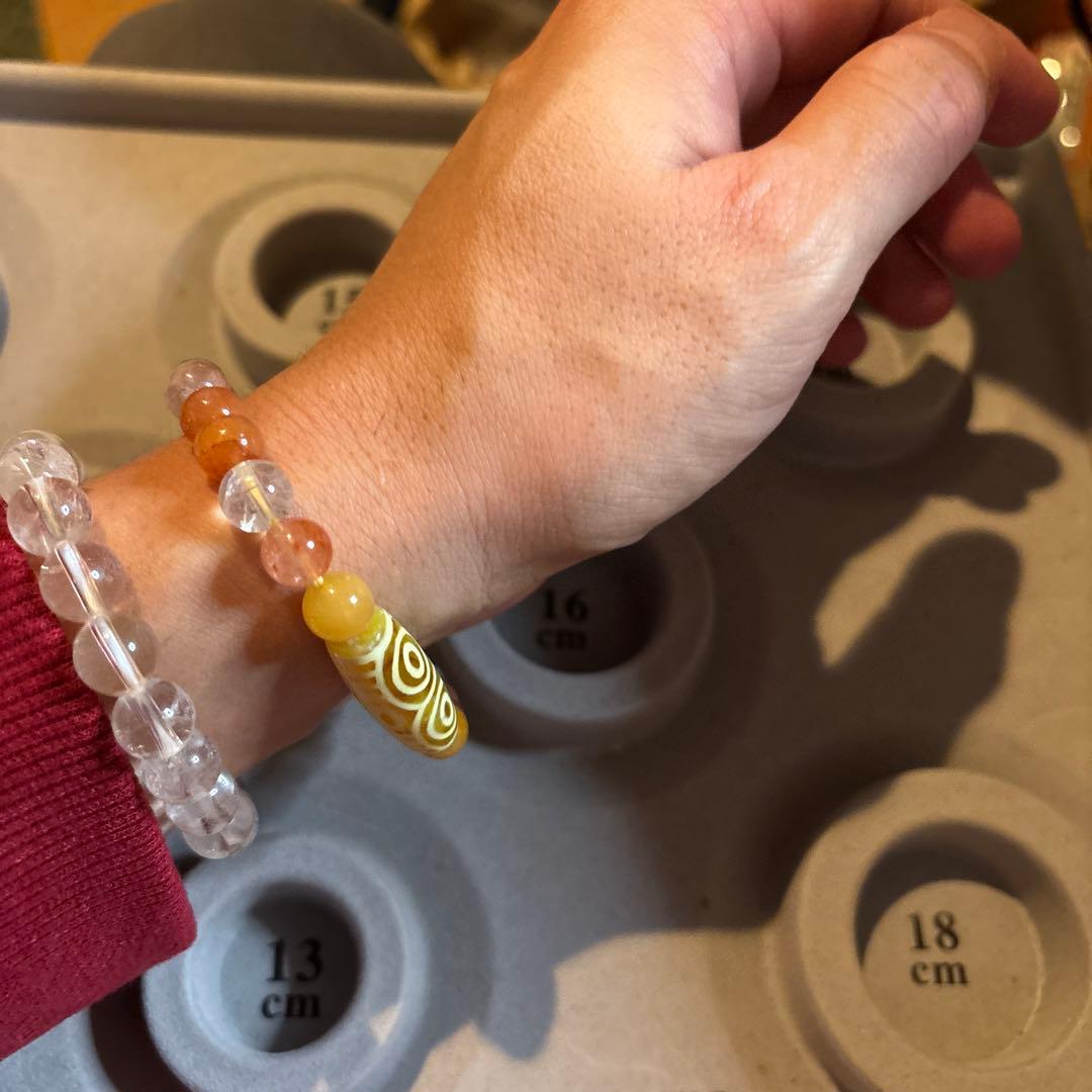 めちゃくちゃ綺麗！黄龍眼天珠！ミックスルチル！ズドドーンとくる！