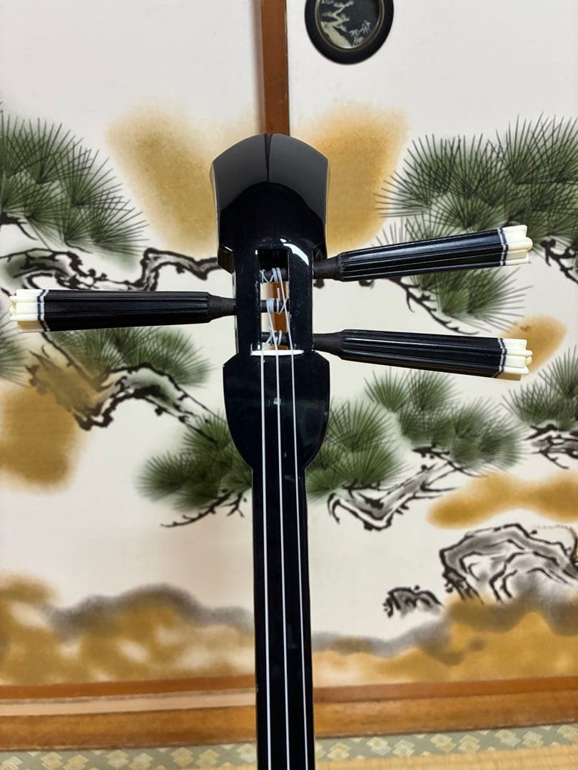 沖縄三線　島黒木！島クルチ！江戸ユナー型！本蛇皮一枚張り！