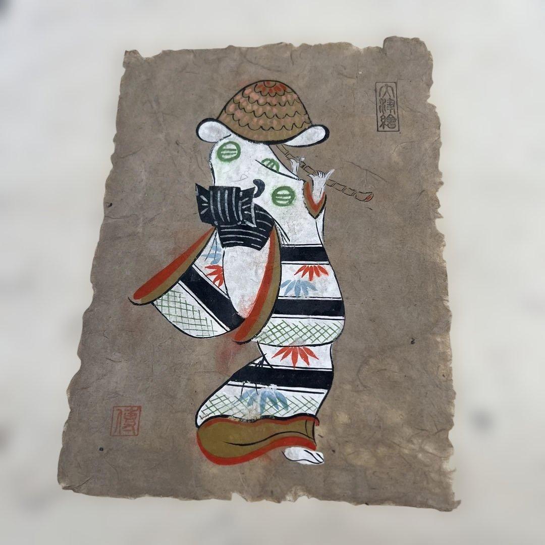 大津絵掛軸（女虚無僧）