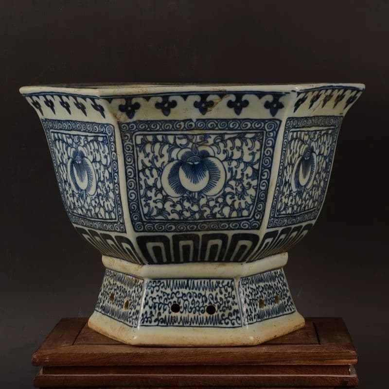 青陶鉢 六方鉢 盆栽鉢 植木鉢 小品盆栽鉢 大品盆栽鉢