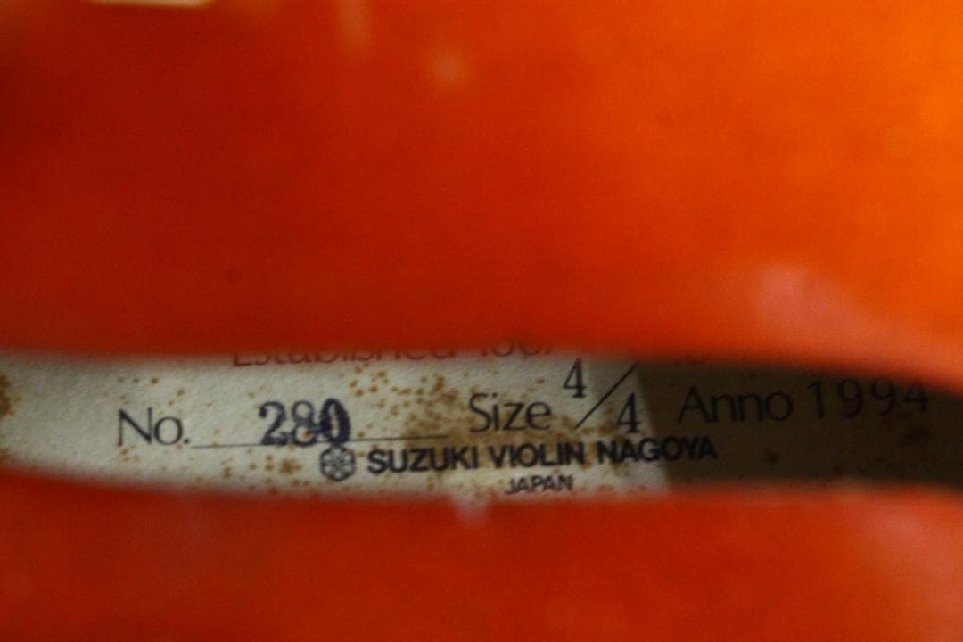 ▲バイオリン 鈴木 SUZUKI No.280 4/4 Anno 1994