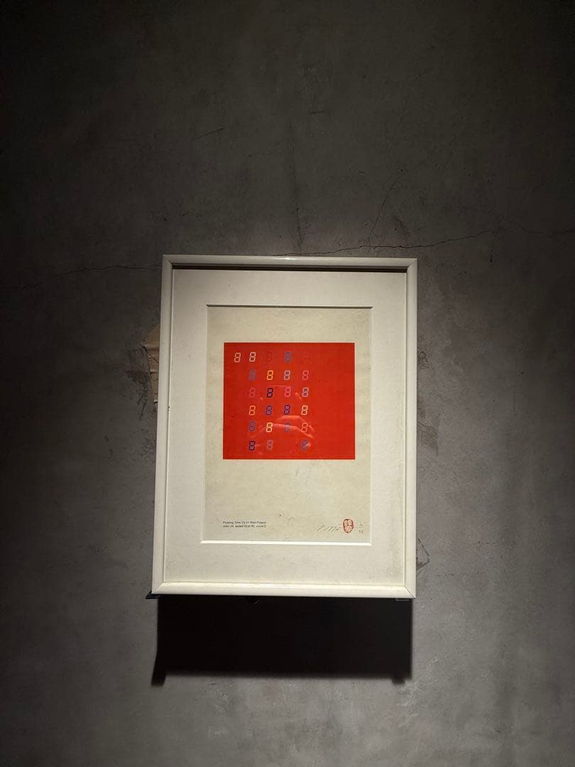 希少 宮島達男 99\"シルクスクリーンEdition限定3 刻印　直筆サインあり