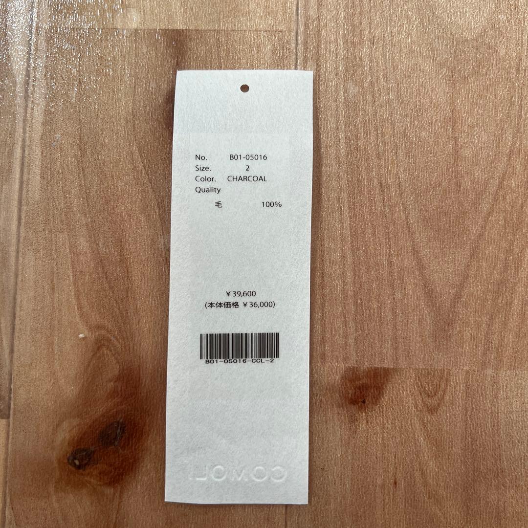 ほぼ未使用　25SS COMOLI サマーウール半袖T 2 チャコール