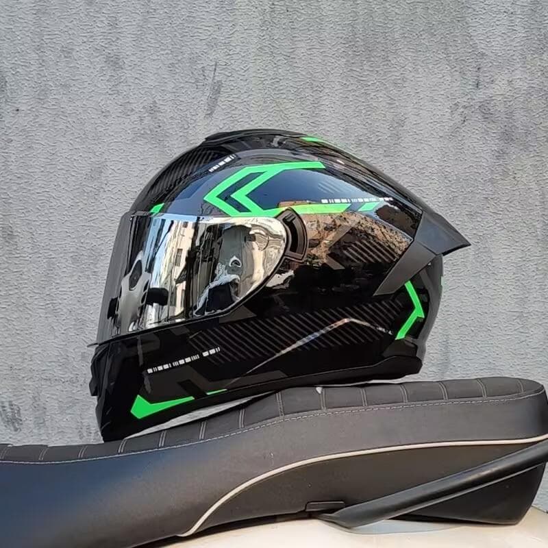 新品 ダブルレンズ フルフェイスヘルメット バイク HV-05 XL