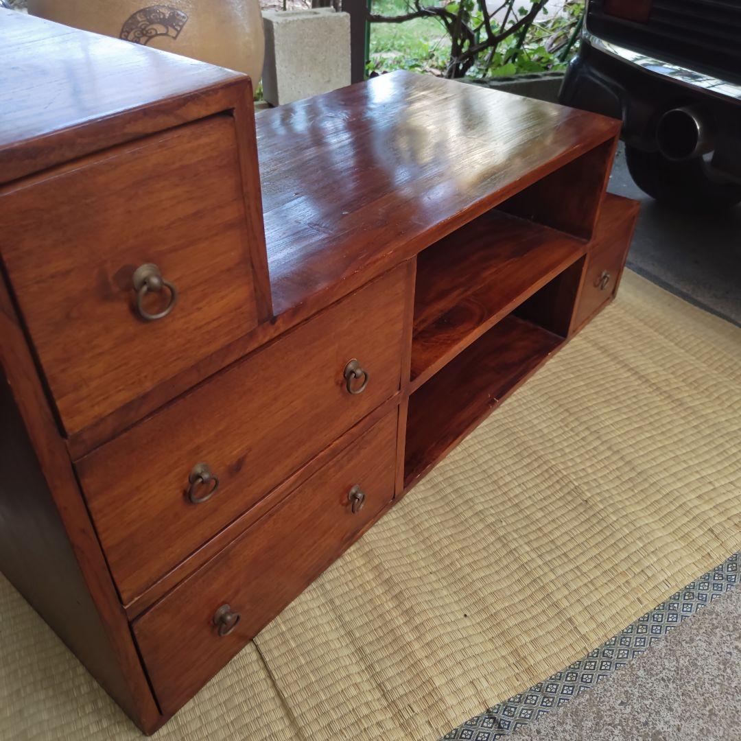 さ*ま様 昭和レトロ 大正ロマン 無垢材チェスト 引き出し付き 古民家 当時物