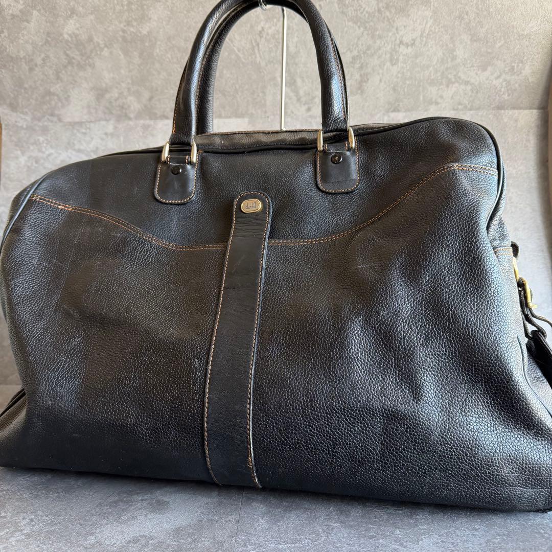 ⭐️ダンヒル⭐️オールレザー ボストンバッグ ブラック 旅行鞄 大容量