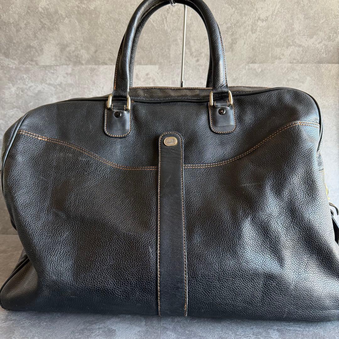 ⭐️ダンヒル⭐️オールレザー ボストンバッグ ブラック 旅行鞄 大容量