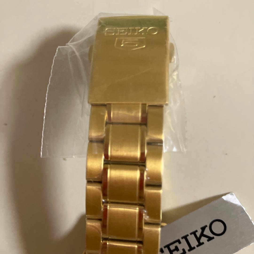 新品未使用　セイコー5 SNKL48K ゴールド　裏スケルトン