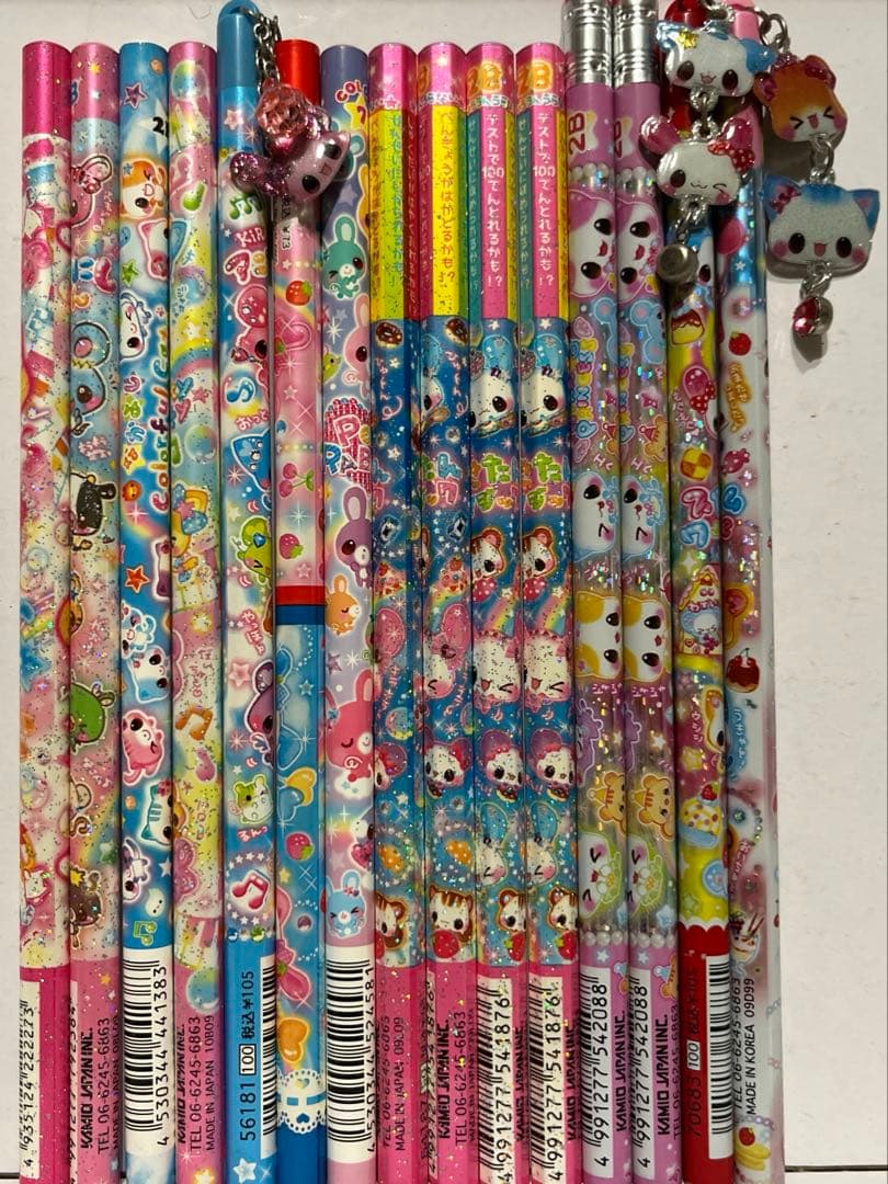 【レア】平成レトロ　うさぎ　ねこ　キャラクター　えんぴつ　まとめ売り15本セット