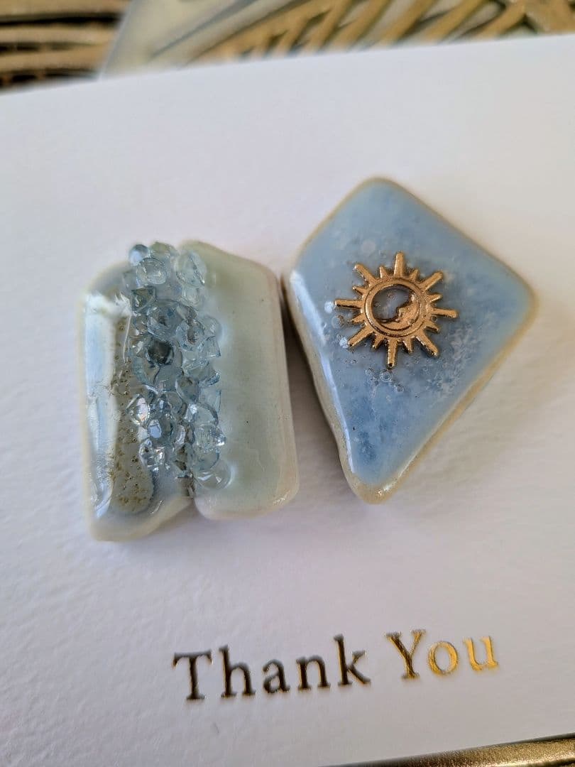 はたはたページ②シー陶器イヤリング1点物♡