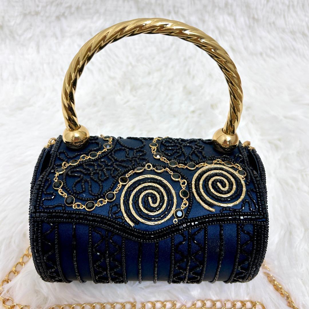 極美品✨ LUMY はしもと ビーズ ハンド ショルダーバッグ 2way