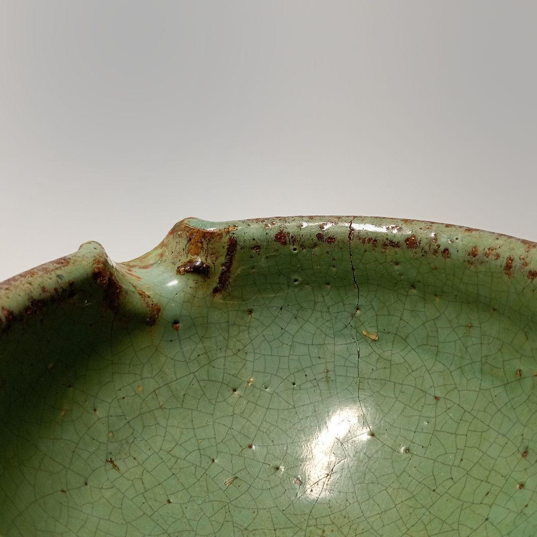 古唐津　緑釉片口