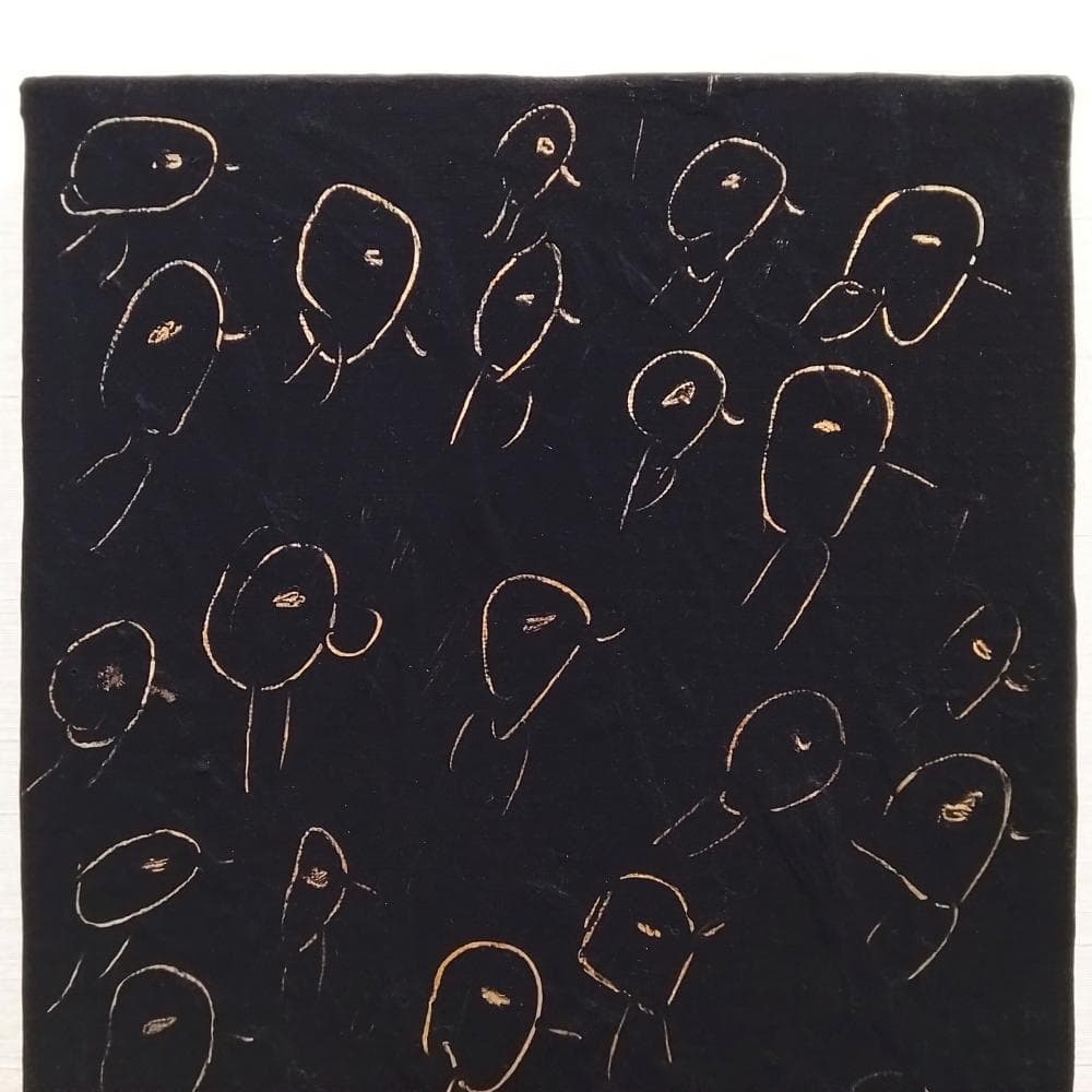 内野隆文　ラッシュアワーバード　絵画　M3号　現代美術　アート作品　鳥