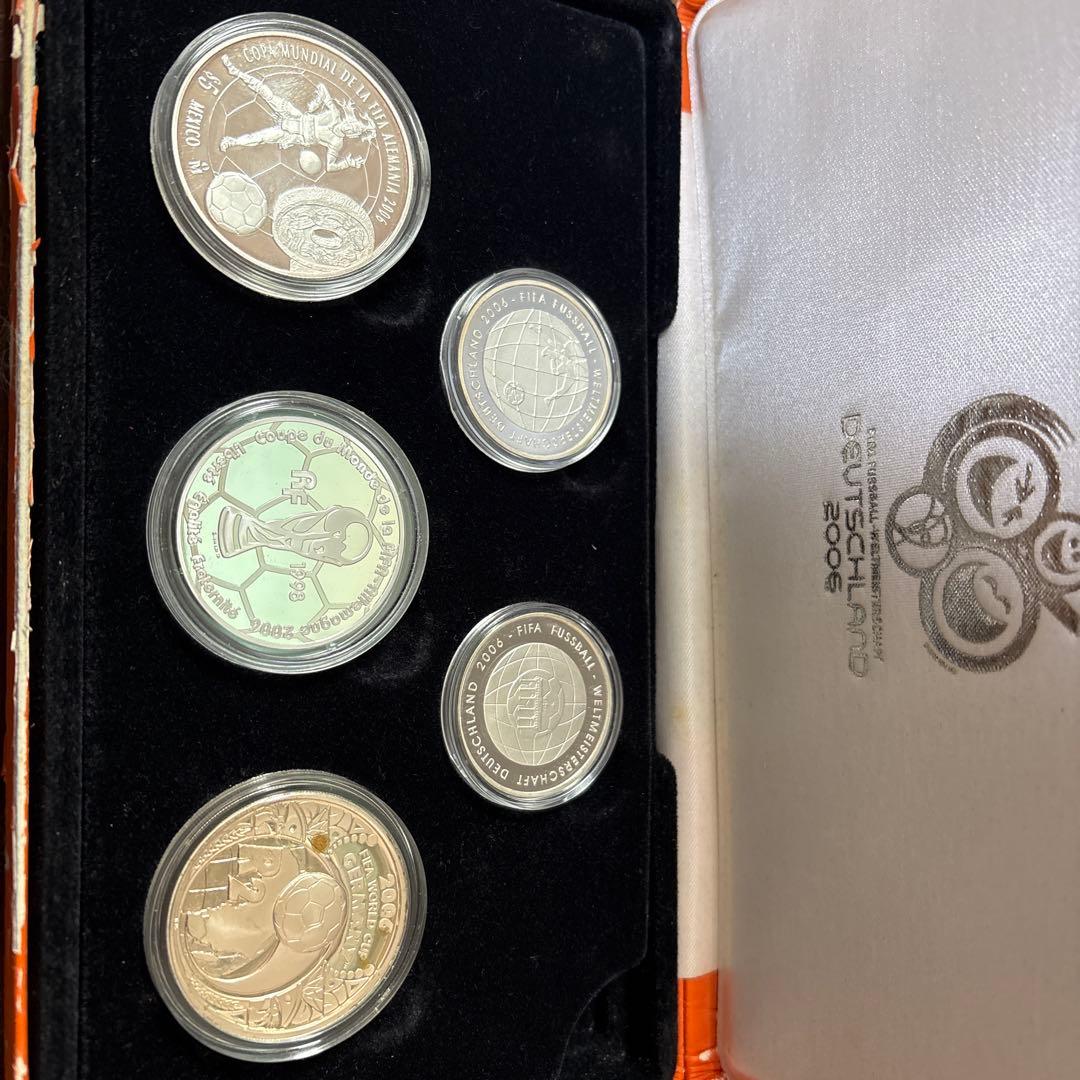 2006年 W杯ドイツ大会 公式記念銀貨セット【純銀含・5枚・重量122.9g】