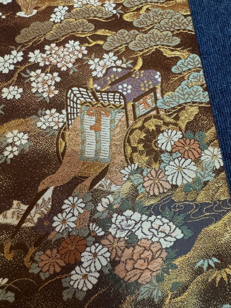 1922 袋帯 古代彫金紋  西陣織   金糸　高級上質上品　約440cm未使用