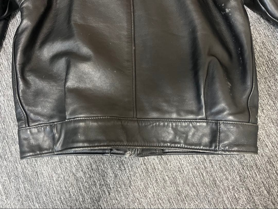 90's Schott トラッカージャケット 黒　USA製　レザージャケット