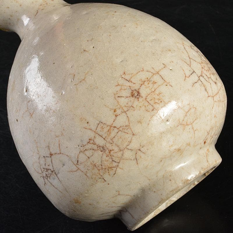 朝鮮美術　李朝　高麗白磁　徳利　金継ぎ直しあり　時代箱　M　R7479