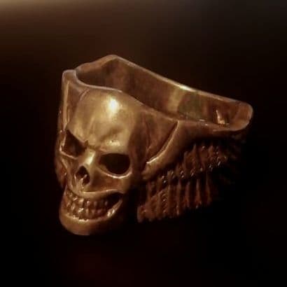 ビンテージ　シルバー　925 ウィング　スカル　骸骨　バイカー