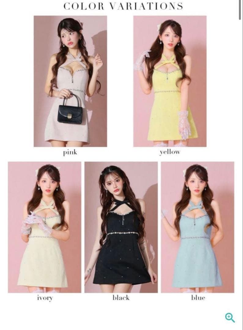 ROBE de FLEURS イエローミニドレス